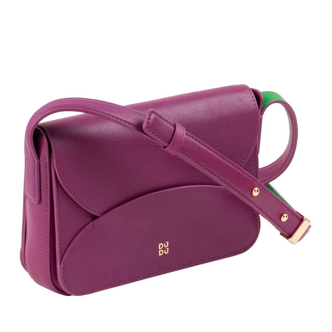 DUDU Mini Borsa a Tracolla Donna in Pelle - Borsa Donna Piccola Elegante Crossbody con Tracolla Regolabile, Compatta, Envelope