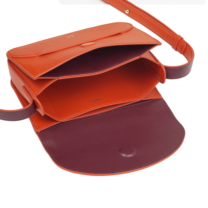 DUDU Mini Borsa a Tracolla Donna in Pelle - Borsa Donna Piccola Elegante Crossbody con Tracolla Regolabile, Compatta, Envelope