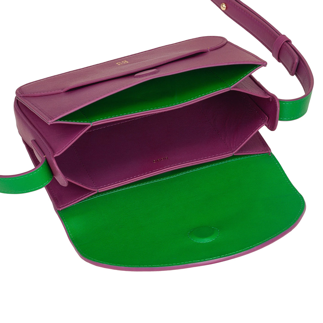 DUDU Mini Borsa a Tracolla Donna in Pelle - Borsa Donna Piccola Elegante Crossbody con Tracolla Regolabile, Compatta, Envelope