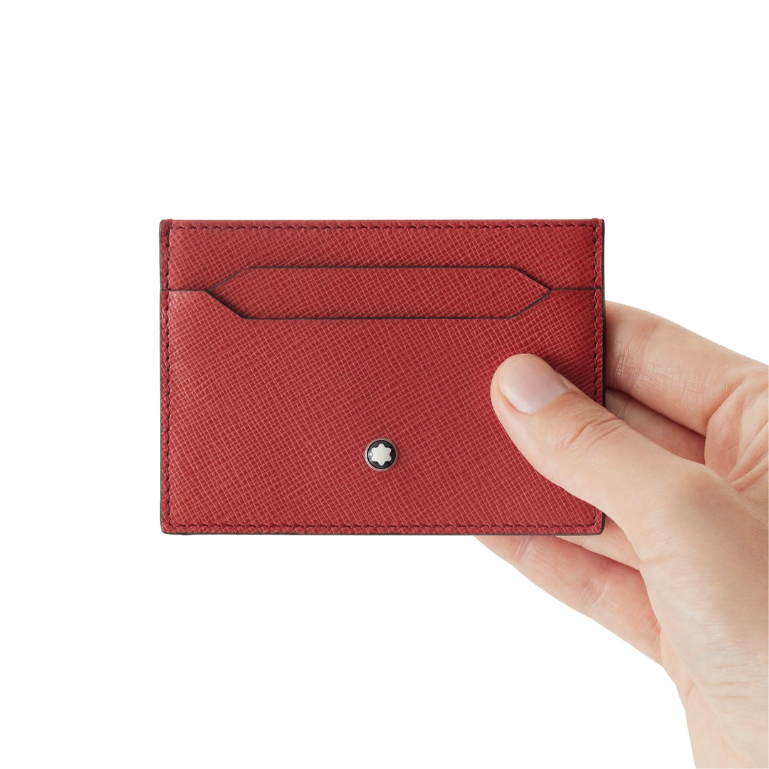 Montblanc card holder 5 compartments Montblanc Sartorial red 130831 - Capodagli 1937