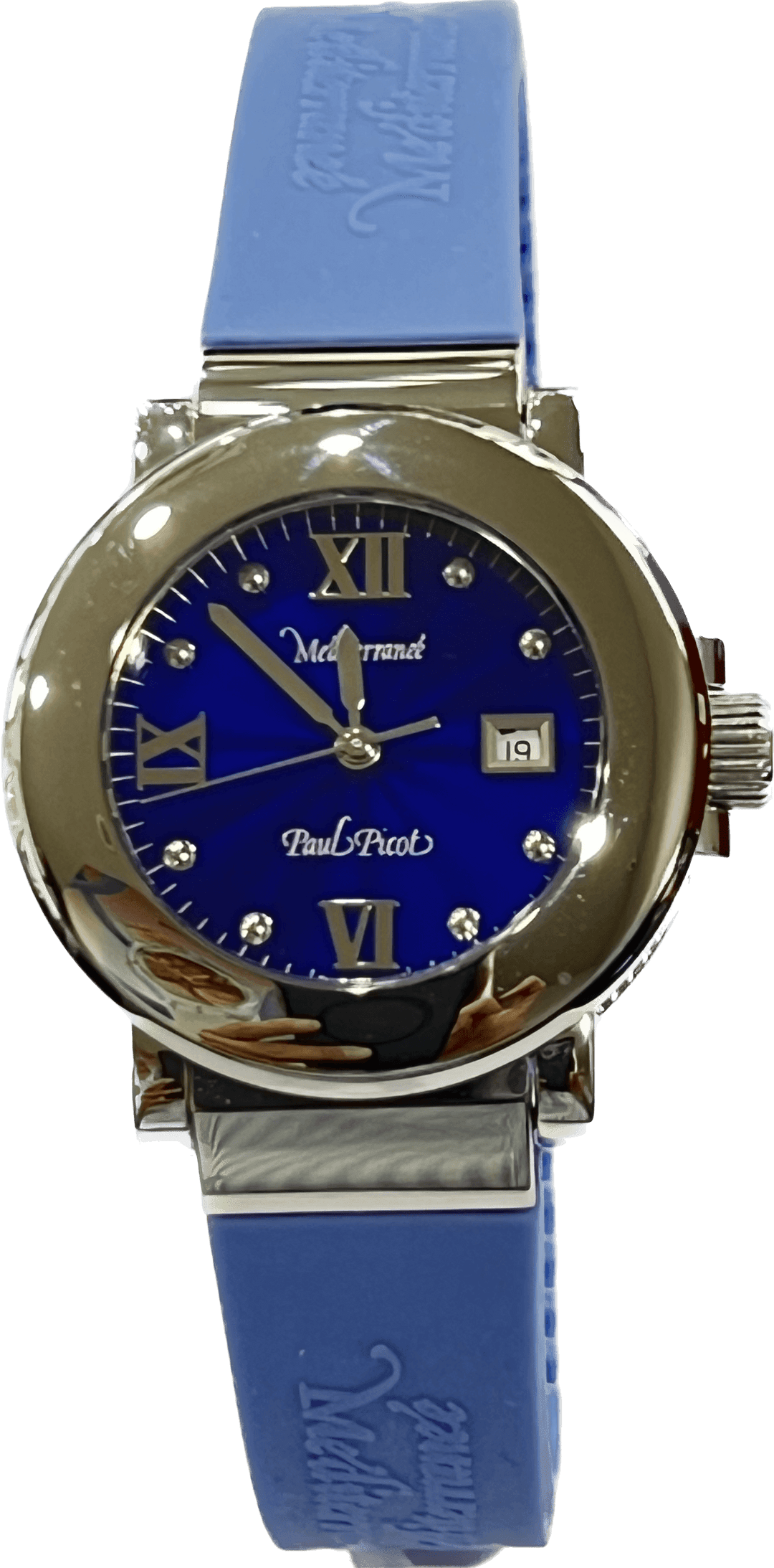 Paul Picot orologio Mediterranee' 36mm blu quarzo acciaio 4108AZ - Capodagli 1937