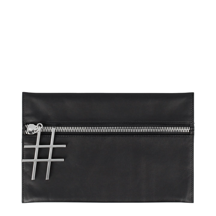 DUDU Elegante Damen-Clutch aus Leder mit Reißverschluss-Make-up-Halter und Handy