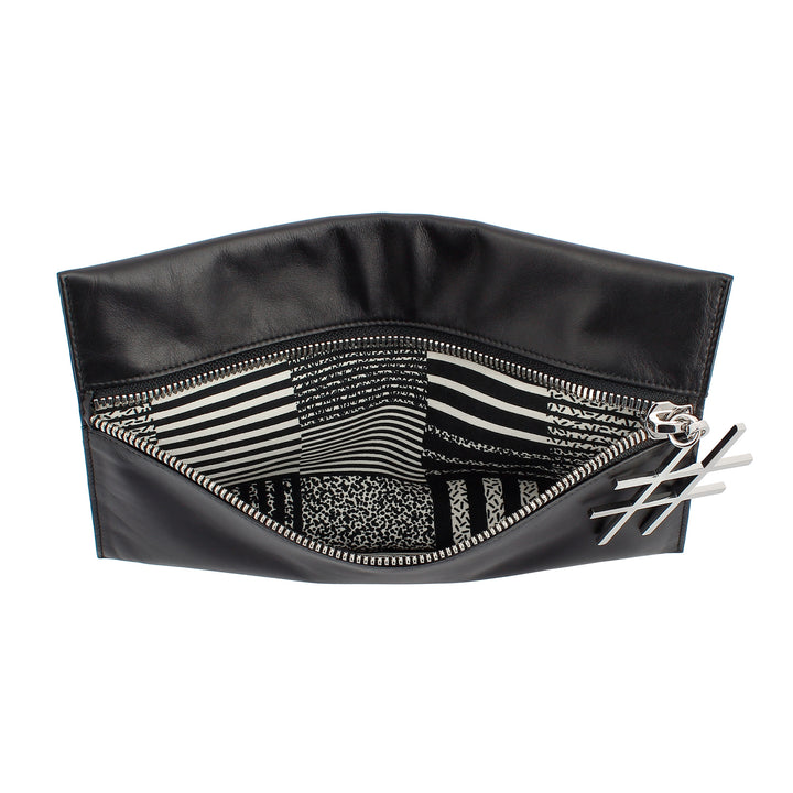 DUDU Elegante Damen-Clutch aus Leder mit Reißverschluss-Make-up-Halter und Handy