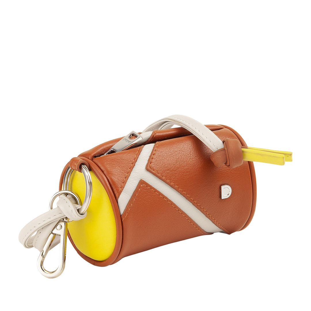 DUDU AirPods-Kopfhörerhülle aus Leder mit Reißverschluss – Mini-Unisex-Tasche mit Riemen, Sport-Tennis-Design, für Schlüssel und Münzen