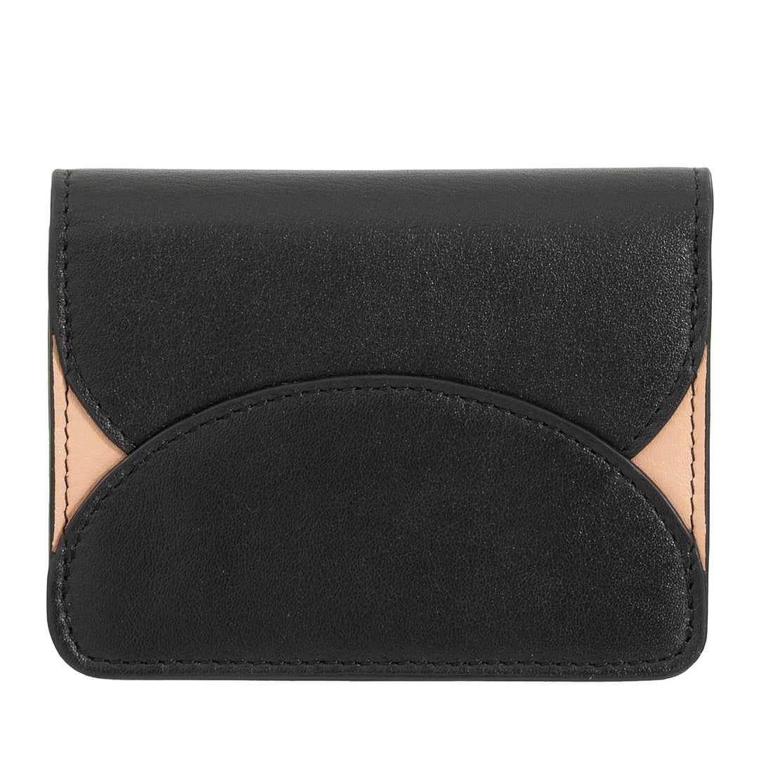 DUDU Compact Leather Accordion Credit Card Holder - Men&