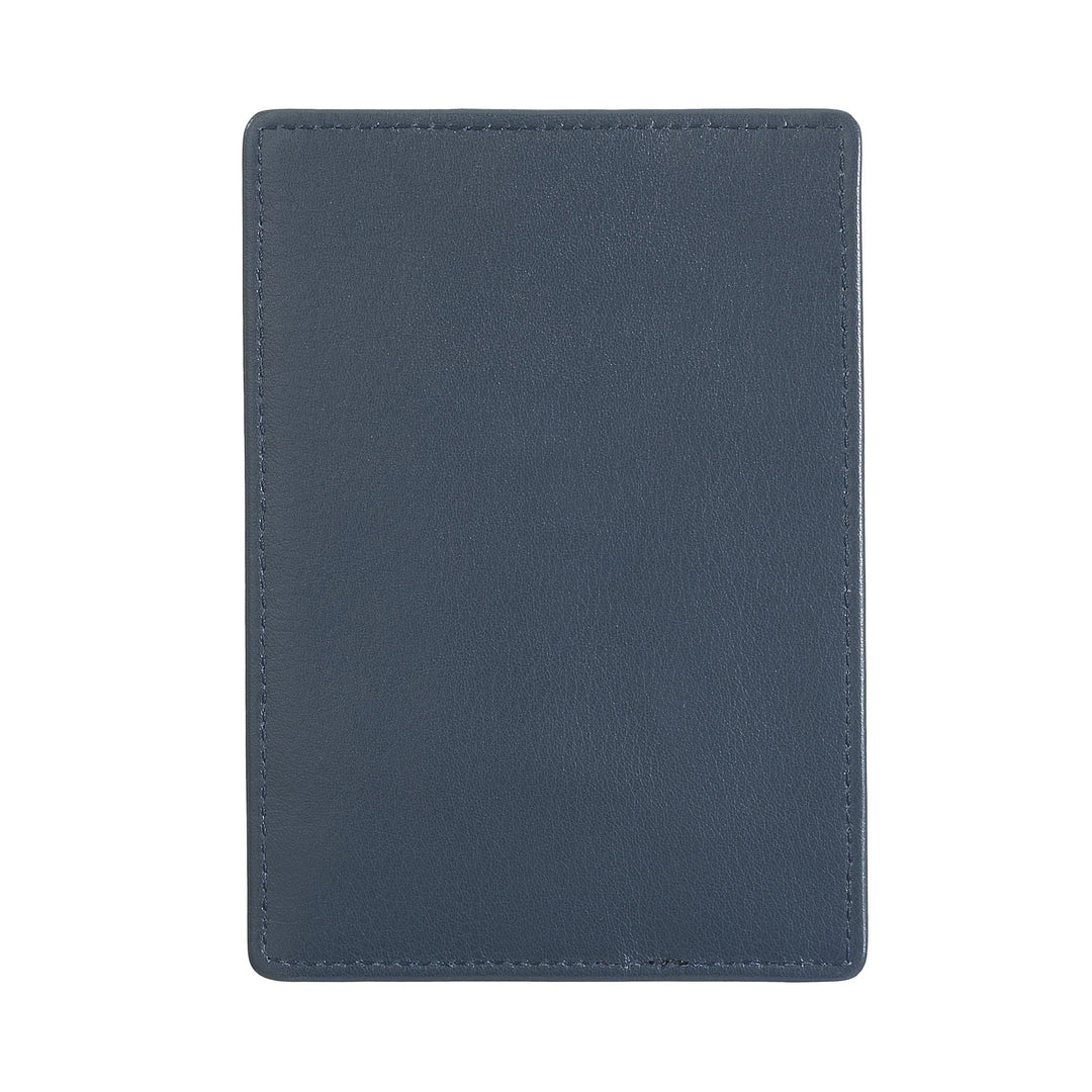 Porte-cartes de crédit ultra-fin pour hommes Nuvola Pelle Slim en cuir Nappa avec fermeture à bouton