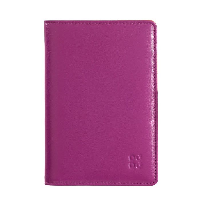 DUDU Multicolor RFID leather passport and credit card holder