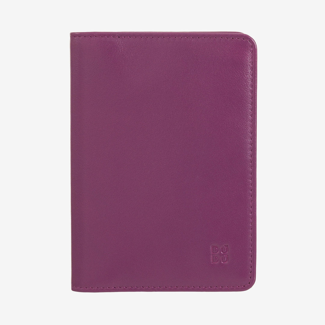 DUDU Travel Leather Passport Holder Case with RFID Protection and Credit Card Holder