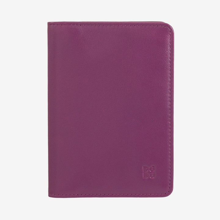 DUDU Travel Leather Passport Holder Case with RFID Protection and Credit Card Holder