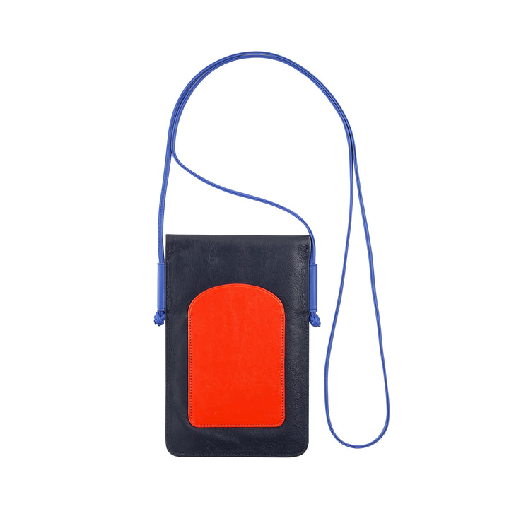 DUDU Custodia Porta Cellulare da Collo in Pelle, Astuccio Porta Smartphone fino a 6,7 Pollici con Bottone, Laccio Tracolla Regolabile, Design Sottile