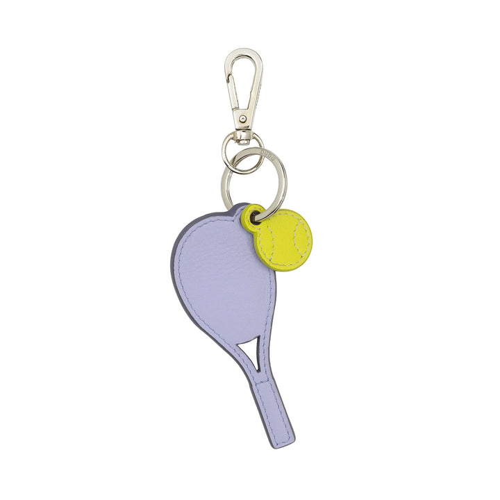 DUDU Portachiavi Racchetta da Tennis in Pelle con Moschettone – Charm Portachiavi Sportivo Tennis per Chiavi, Borsa o Zaino