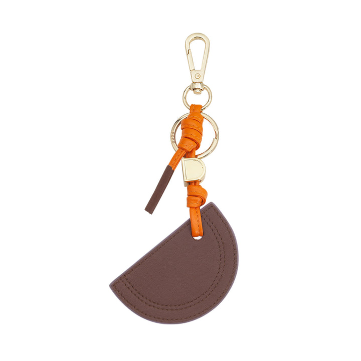 DUDU Leather Keychain with Watermelon, Nice Colorful Keyring, with Ring and Carabiner, Designer Keyring
