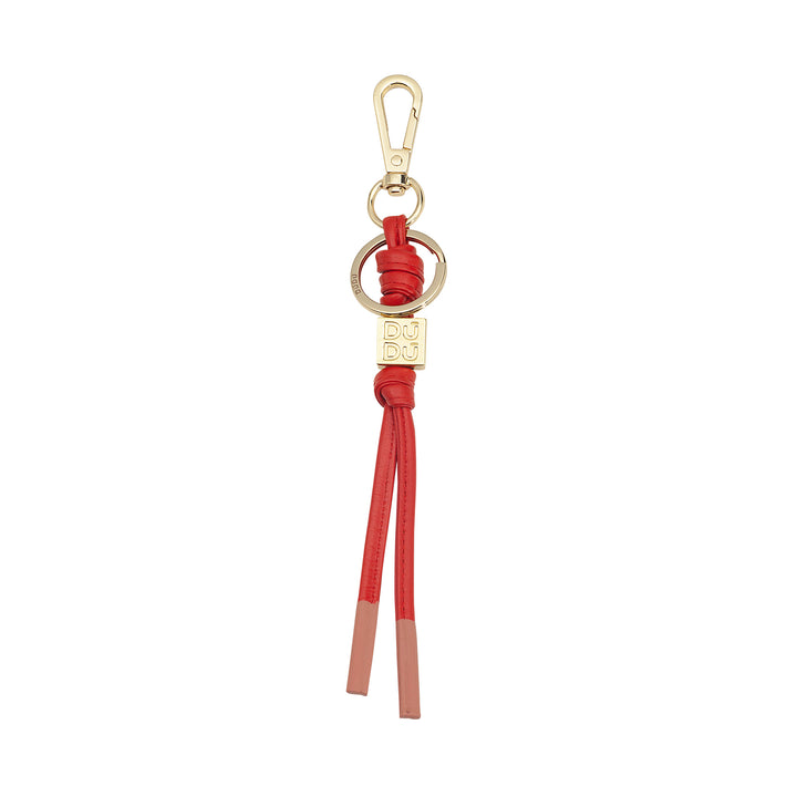 DUDU Minimalistischer Leder-Schlüsselanhänger, Schlüsselanhänger für Männer und Frauen mit Karabiner und Ring, leichtes, kompaktes, minimalistisches Design