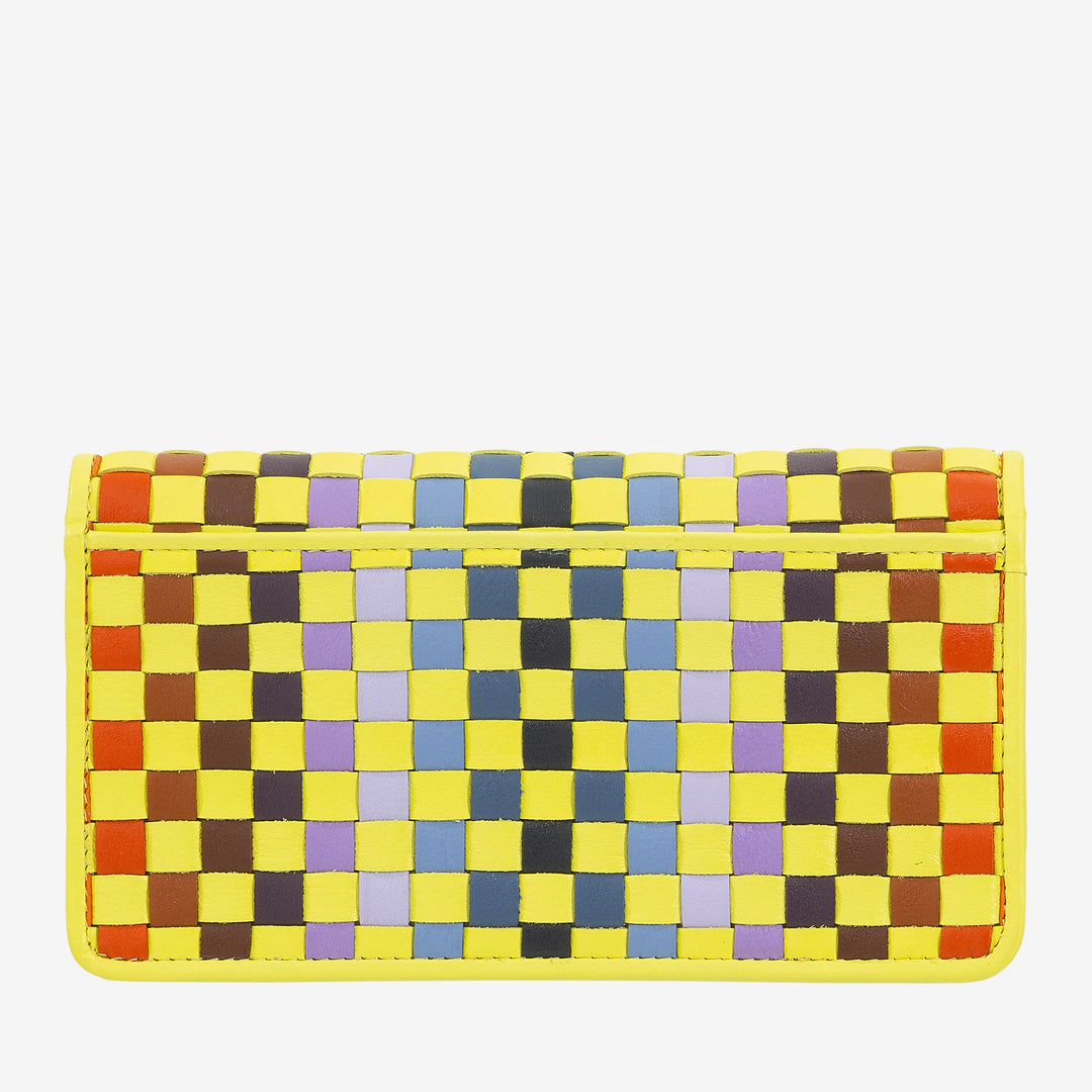 DUDU Portafoglio Donna Intrecciato in Vera Pelle – Portamonete con Zip, Porta Carte Banconote e Scomparti, Elegante Design Artigianale