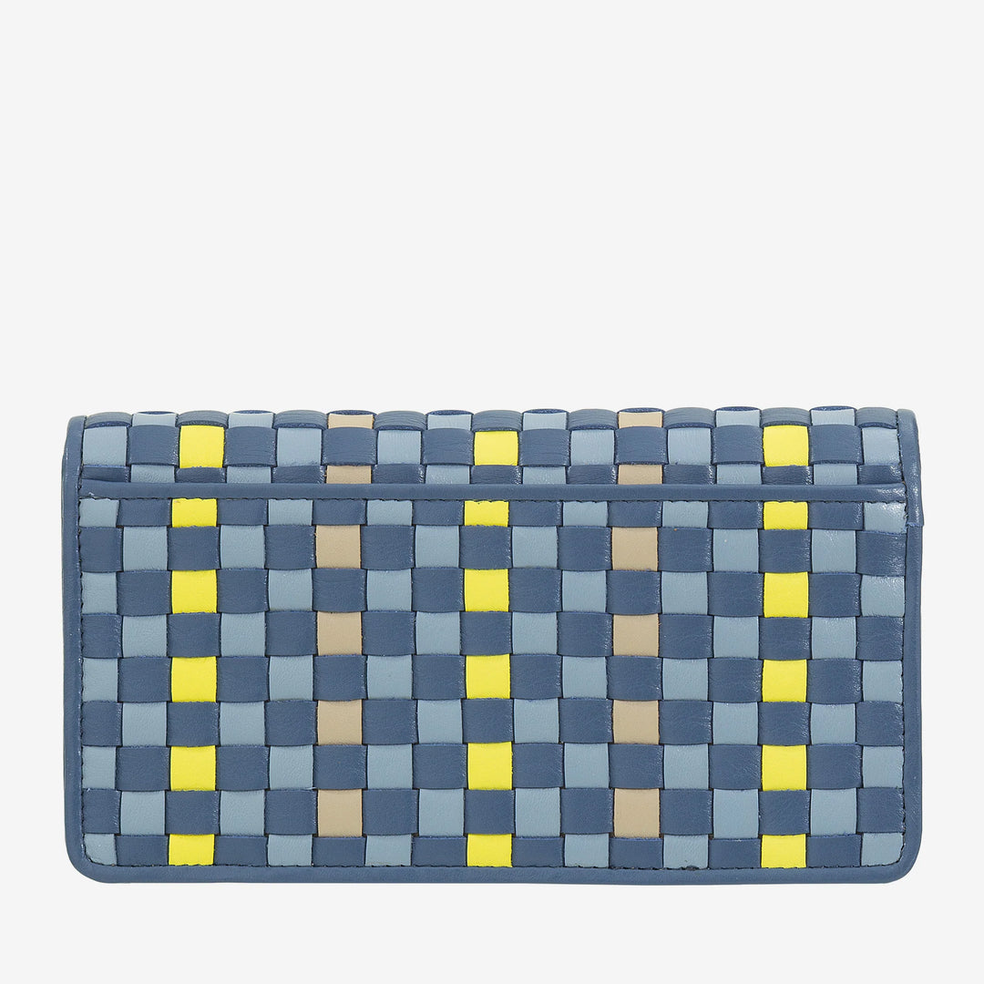 DUDU Portefeuille Tressé pour Femme en Cuir Véritable - Porte-Monnaie avec Fermeture Éclair, Porte-Cartes et Compartiments, Design Artisanal Élégant
