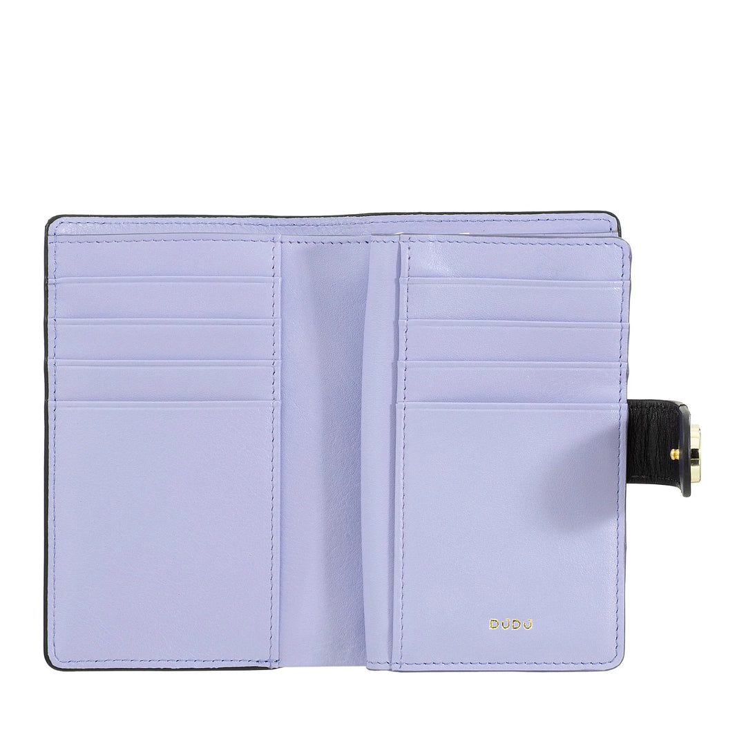 DUDU Damen-Geldbörse aus Leder mit Reißverschluss, Münzbörse und Kartenhalter – elegante und funktionale Damen-Geldbörsen für Karten, Geldscheine und Münzen