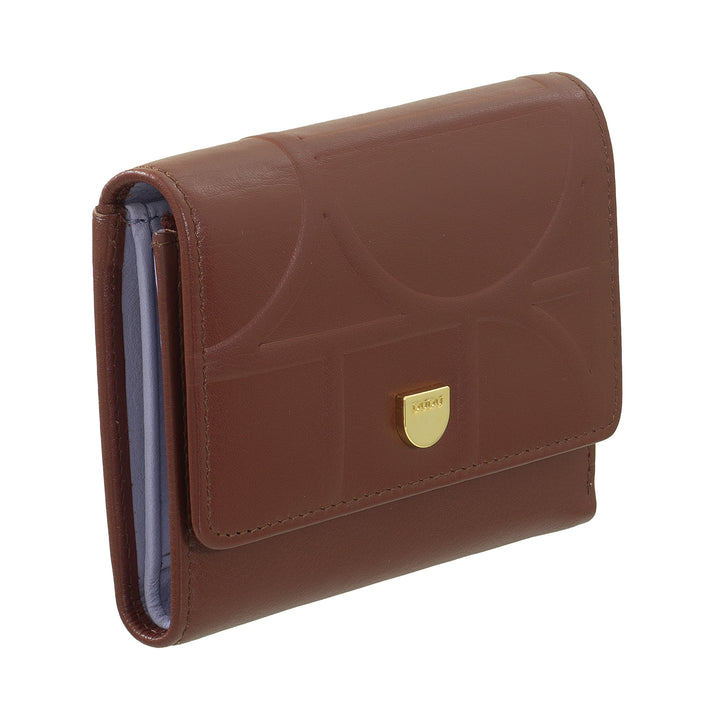 DUDU Kleine RFID-Geldbörse für Damen aus bedrucktem Echtleder, Geldbörsen mit Reißverschlussfach – elegant, kompakt für die Geldbörse, perfekt für Karten und Münzen