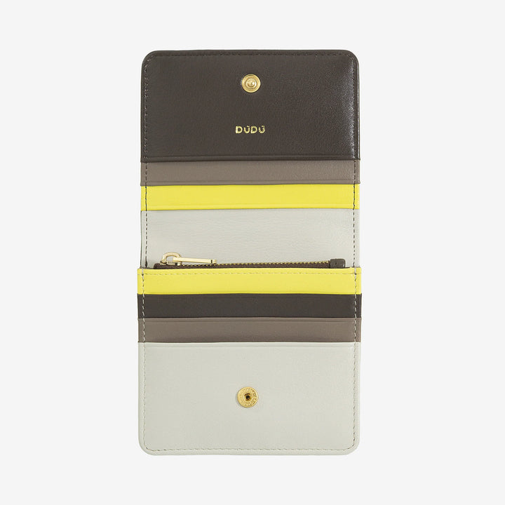 DUDU Small Ultra Compact Colorful RFID Shielded Leather Women&