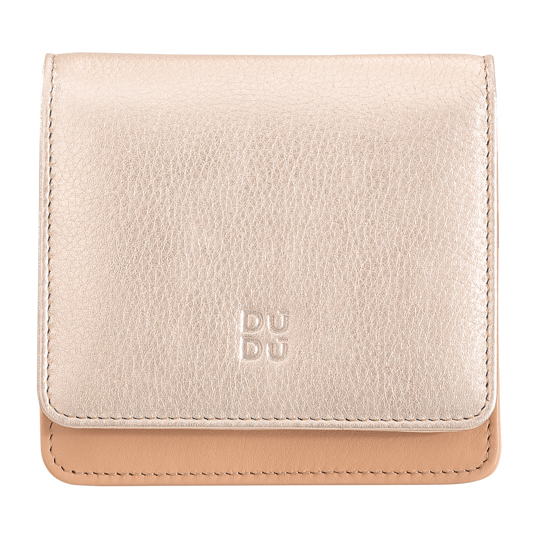 DUDU Small Ultra Compact Colorful RFID Shielded Leather Women&