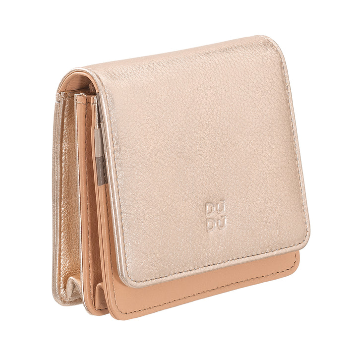 DUDU Small Ultra Compact Colorful RFID Shielded Leather Women&