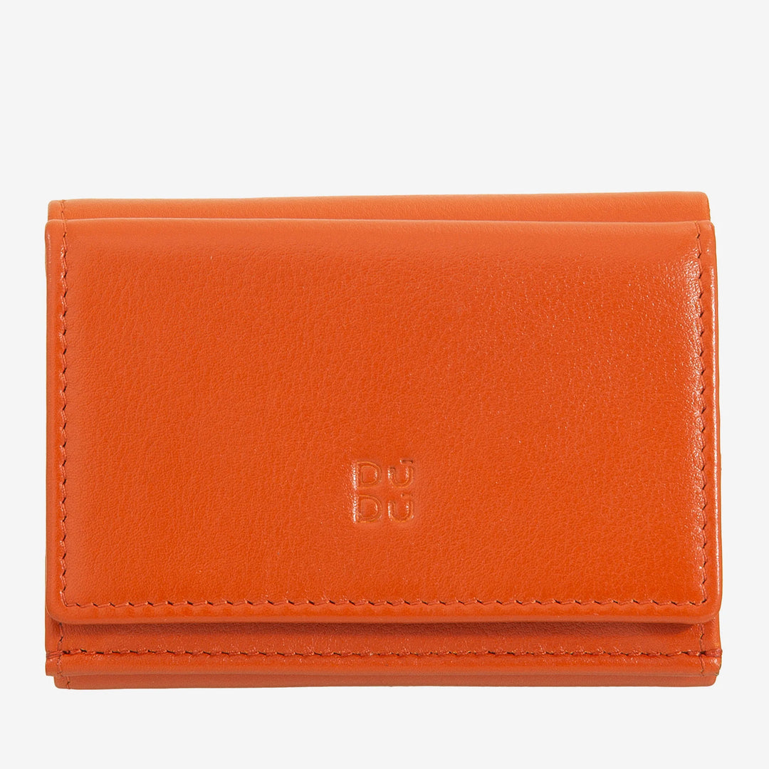 DUDU Petit Portefeuille pour Homme en Cuir, Portefeuilles pour Femme, Design Compact avec Porte-Monnaie pour Billets et Cartes