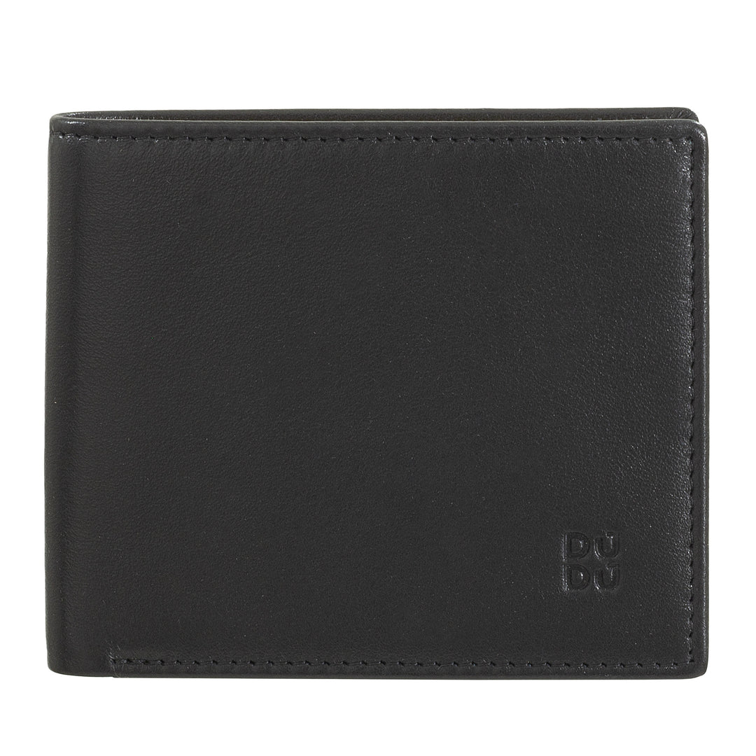 DUDU Kleine RFID-Herrenbrieftasche aus mehrfarbigem Leder mit Kartenhalter