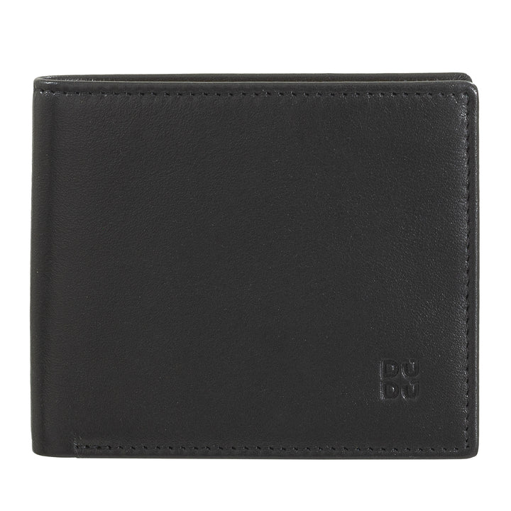DUDU Kleine RFID-Herrenbrieftasche aus mehrfarbigem Leder mit Kartenhalter