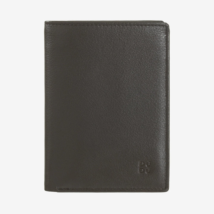 DUDU Herren-RFID-Geldbörse aus mehrfarbigem Leder mit Reißverschluss