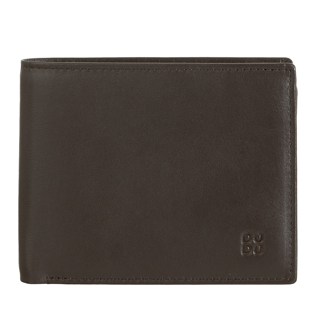 DUDU Classic RFID Herren-Geldbörse aus mehrfarbigem Leder, signiert