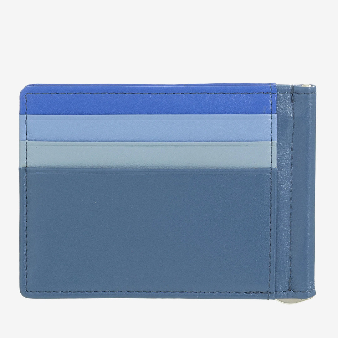 DUDU Portefeuille pour Homme avec Pince à Billets en Cuir Porte-Carte de crédit Pince à Billets Porte-Carte Mince