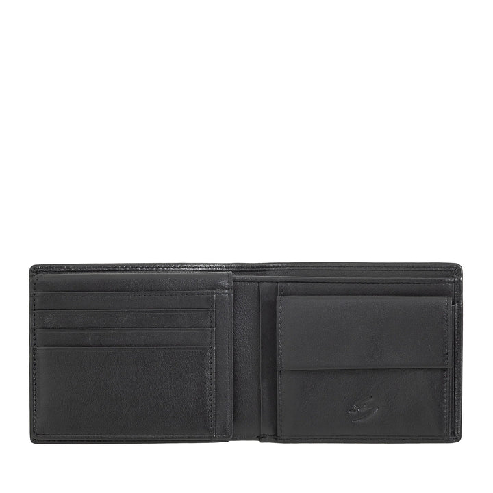 Nuvola Pelle Classic Portefeuille en cuir pour homme avec porte-monnaie, portefeuilles en cuir véritable pour cartes de crédit, porte-documents et billets de banque