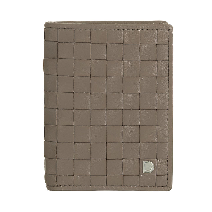 DUDU Petit Portefeuille pour Homme en Cuir Tressé - Portefeuille élégant et fin, fin pour cartes, billets et documents