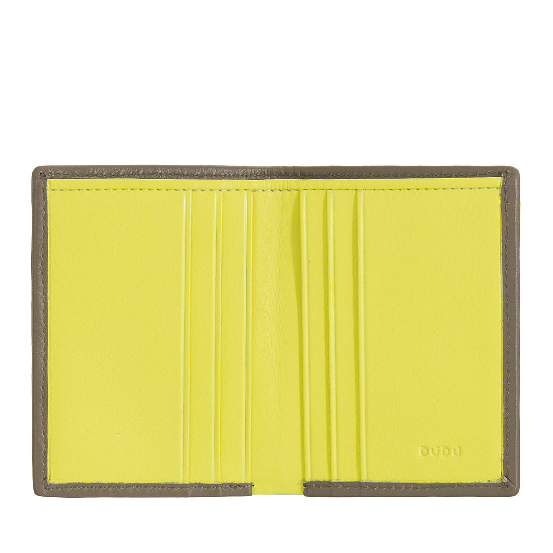 DUDU Petit Portefeuille pour Homme en Cuir Tressé - Portefeuille élégant et fin, fin pour cartes, billets et documents