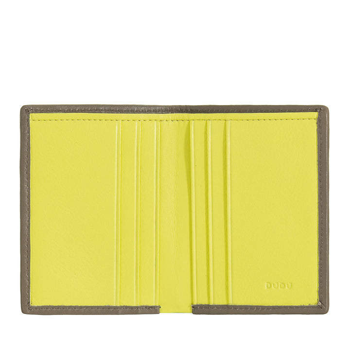 DUDU Petit Portefeuille pour Homme en Cuir Tressé - Portefeuille élégant et fin, fin pour cartes, billets et documents