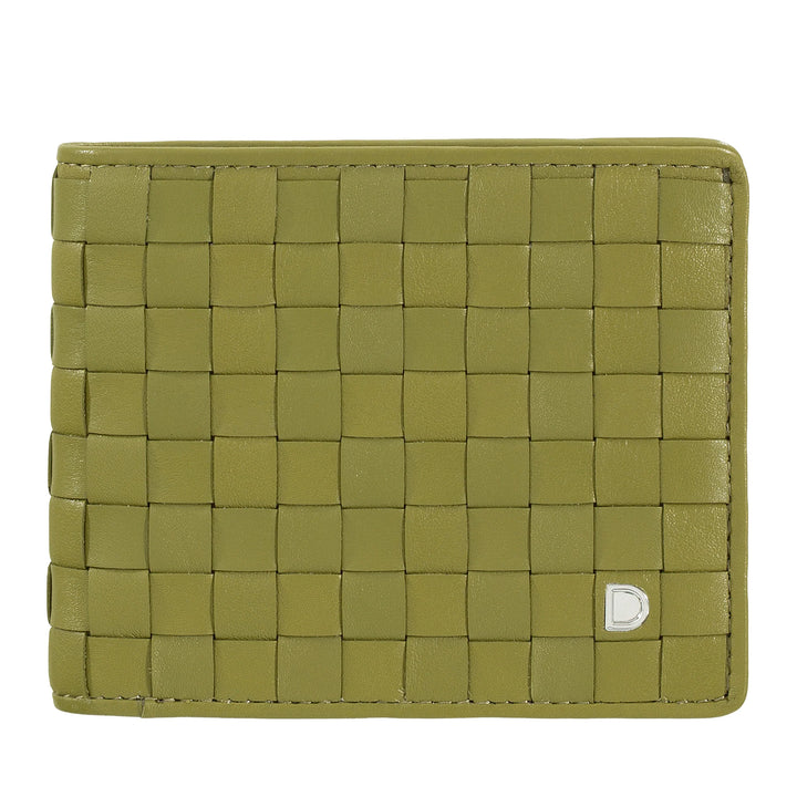 DUDU Portefeuille pour Homme en Cuir Véritable Tressé avec Porte-Monnaie, Compact et Fin, Porte-Cartes de Crédit et Billets de Banque, Portefeuille Fait Main Élégant en Cuir Souple