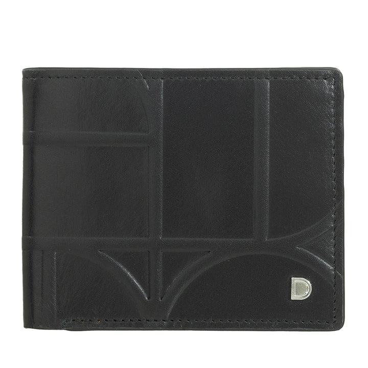 DUDU Portefeuille Slim pour Homme en Cuir Imprimé avec Protection RFID - Compact, Élégant, Petit Format - Portefeuilles Porte-Cartes de Crédit avec Porte-Monnaie