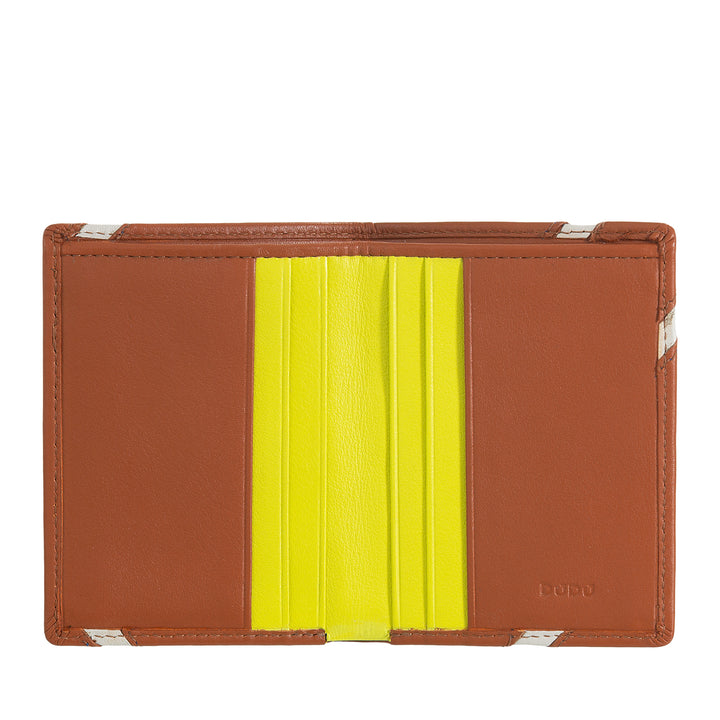 DUDU Petit Portefeuille Slim pour Homme en Cuir Véritable - Design Tennis avec Poches pour Cartes et Billets - Compact et Original