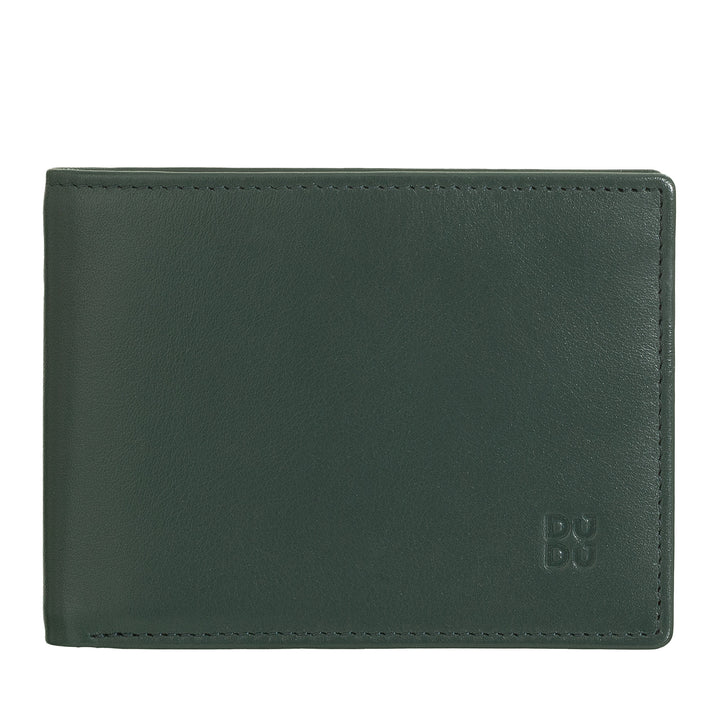 DUDU Portefeuille pour homme avec blocage RFID en cuir, petite poche blindée avec fente pour carte de crédit