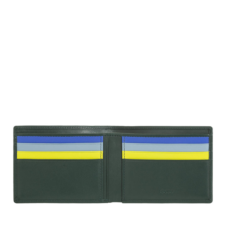 DUDU Portefeuille pour homme avec blocage RFID en cuir, petite poche blindée avec fente pour carte de crédit