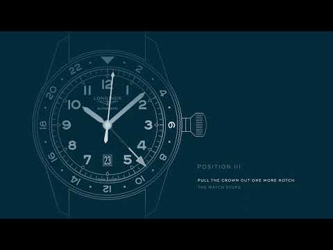 Longines HydroconQuest GMT 41m Blå automatisk stål L3.790.4.96.6 Ur