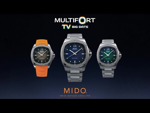 Mido часы Multifort TV Big Date 40x39,2mm синий автоматический сталь M049.526.17.041.00