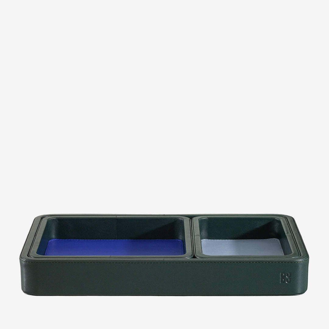 DUDU Set mit 3 Taschenablagen aus Leder, Tischablage für Zuhause, Schreibtisch, Büro, Schlüsselhalter, Münzen, Telefon