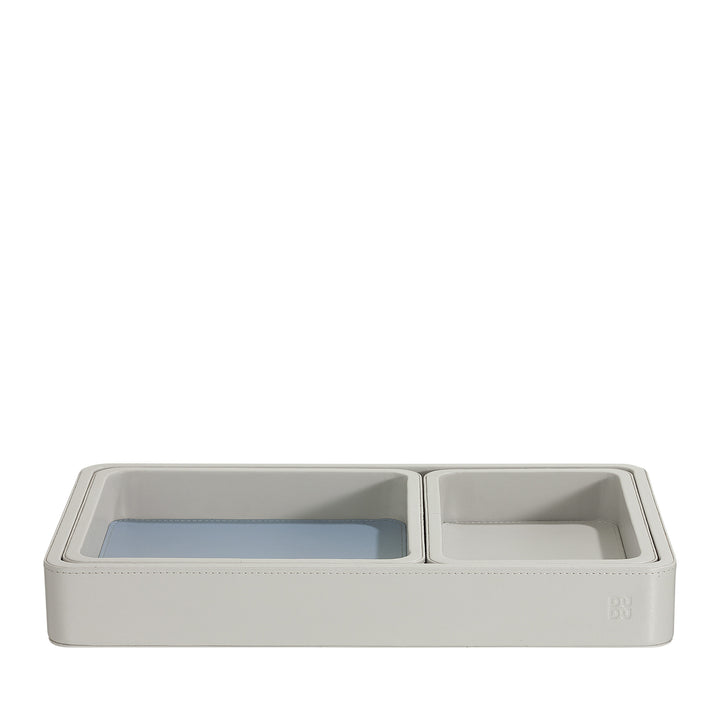 DUDU Set mit 3 Taschenablagen aus Leder, Tischablage für Zuhause, Schreibtisch, Büro, Schlüsselhalter, Münzen, Telefon