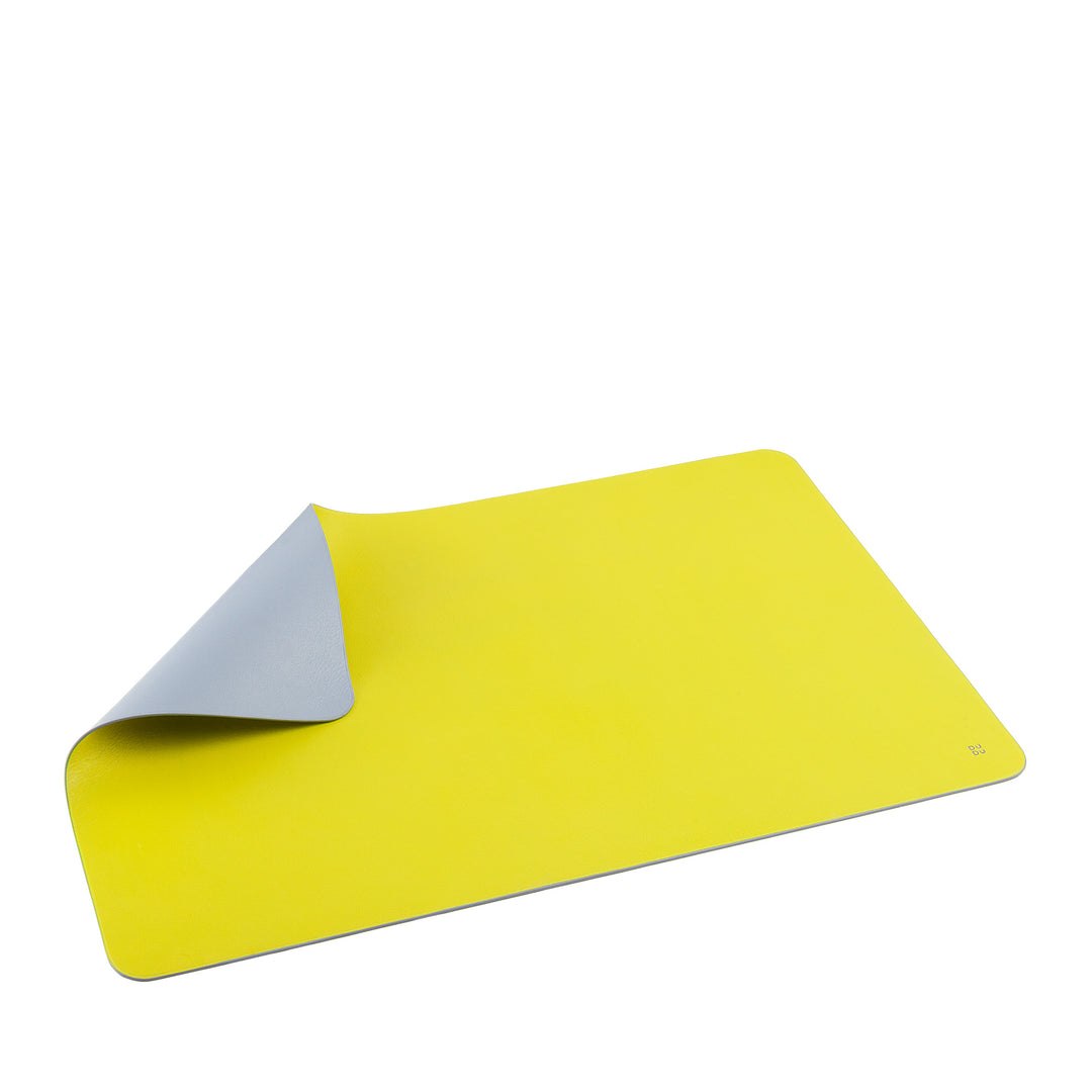DUDU Office Desk Pad in Two-Tone Leather CM 61x40, Double-Side Rollable, Soft Non-Slip Without Seams