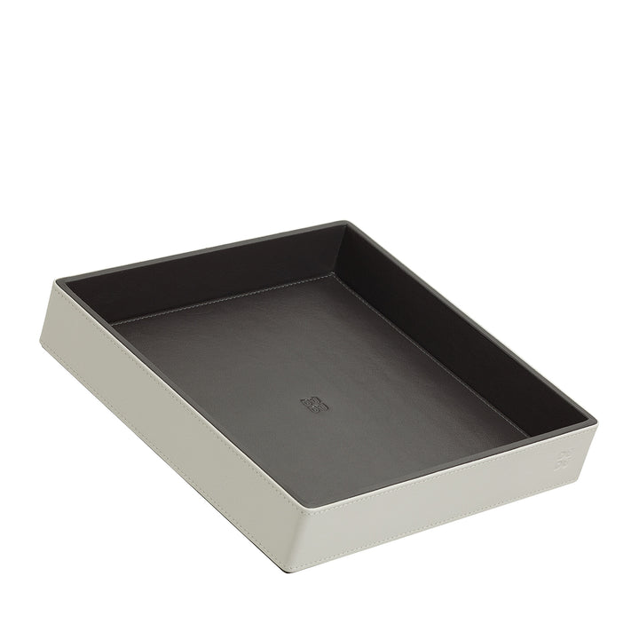 DUDU Designer-Taschentablett aus farbigem Leder für den Eingangsbereich mit Geschenkbox