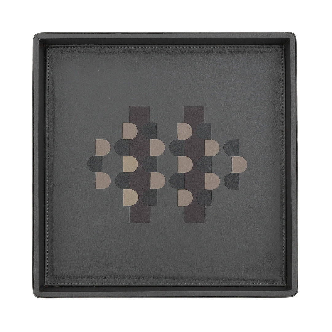 Plateau de poche en cuir coloré DUDU Entryway Designer avec boîte-cadeau