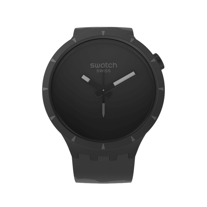 Swatch bioceramiczne bazaltowe oryginały duże odważne 47 mm SB03B110 Watch