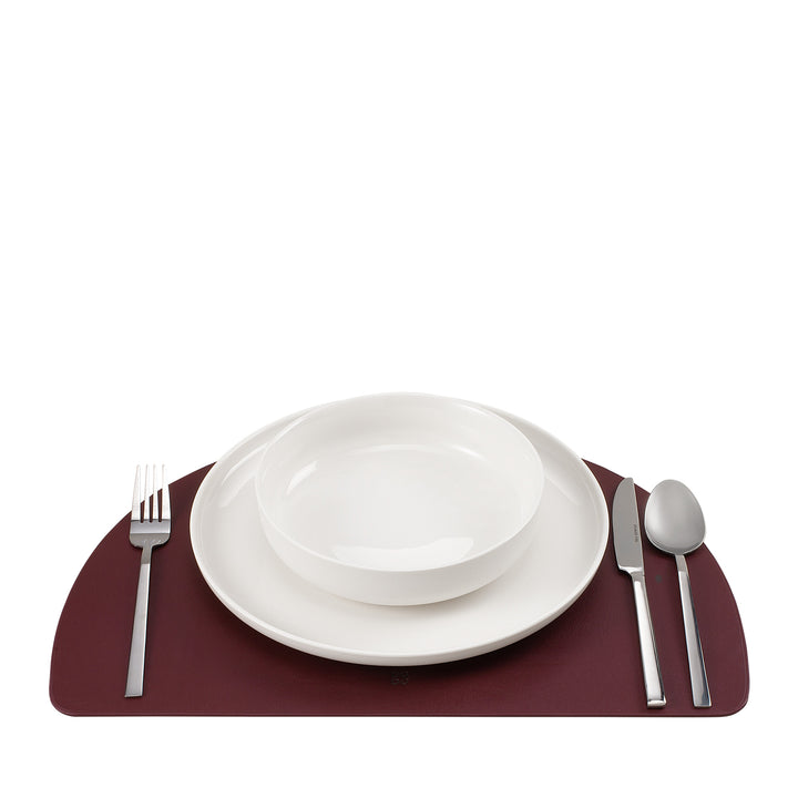 DUDU American Leather Placemat, Breakfast Lunch Placemats, Double Sided, Non-slip, Crescent Moon 44x30 cm, Two-tone