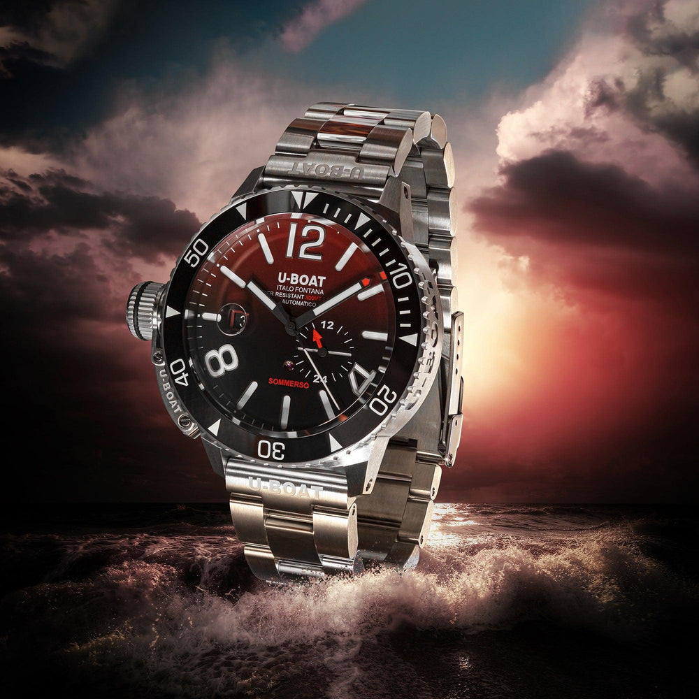 U-BOAT Sommerso Ceramic Bordeaux/MT watch 46mm bordeaux automatic steel 9521/MT - Capodagli 1937