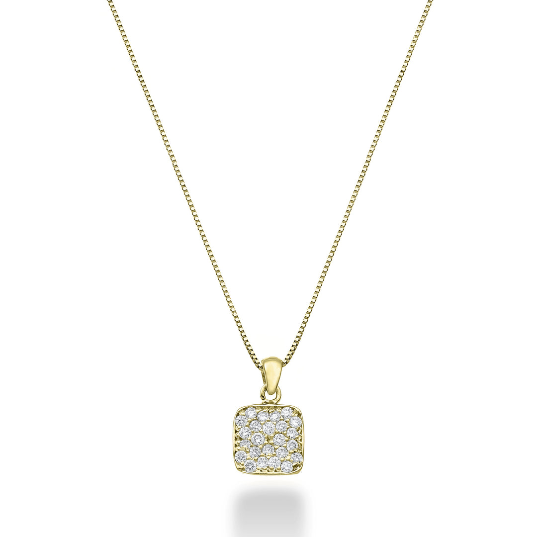 Mikiko cl 18k square 0.12 ct yellow gold MD5164O1BR012